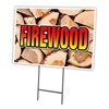 Signmission Firewood Yard Sign & Stake outdoor plastic coroplast window, C-1216-DS-Firewood C-1216-DS-Firewood